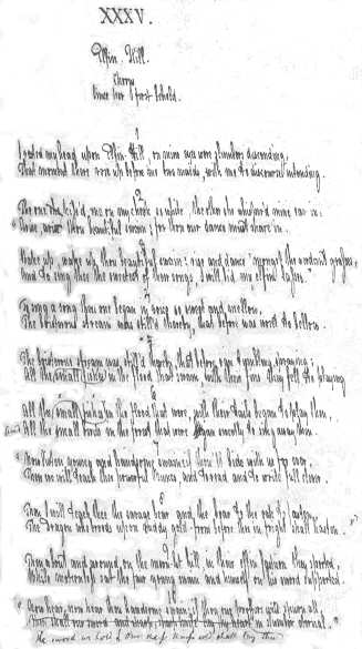 Manuscript of Elvir Hill