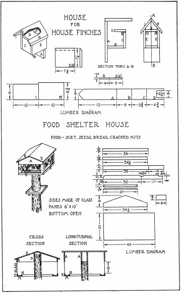 FIG. 51. (HOUSE FOR HOUSE FINCHES), (FOOD SHELTER HOUSE)