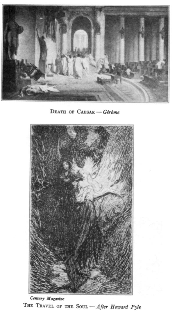 Death of Caesar--Gerome; The Travel of the Soul--After Howard Pyle
