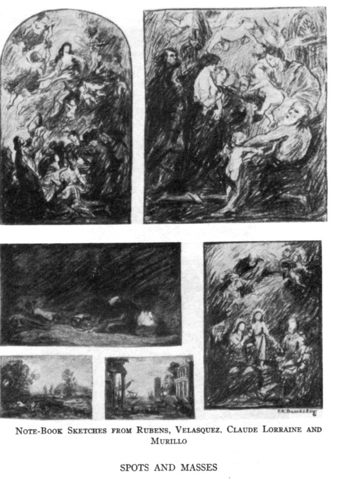Spots and Masses; Note-book sketches from Rubens, Velasquez, Claude Lorrain and Murillo