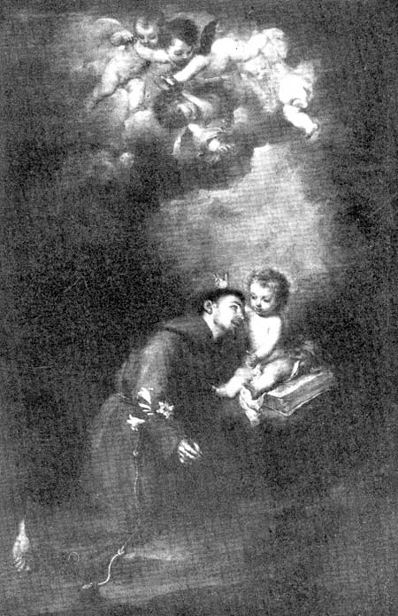 Fig. 48. St. Anthony and the Christ-Child. Murillo.
Museum of Seville, Spain.