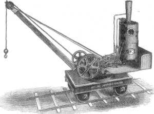 APPLEBY'S STEAM-CRANE, WITH FIXED JIB FOR USE ON
TEMPORARY OR PERMANENT TRACK.