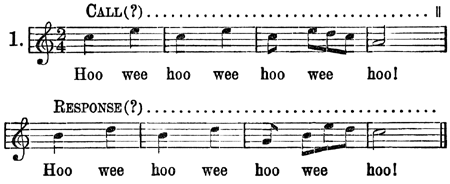 Tennessee Call and 'Sponse Musical Notation 1