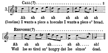 Tennessee Call and 'Sponse Musical Notation 3