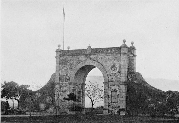 FRONTIER GATE BETWEEN CHINA PROPER AND THE PORTUGUESE
COLONY