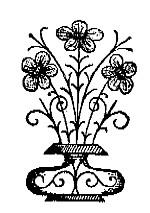 Decoration: flowers in short wide vase