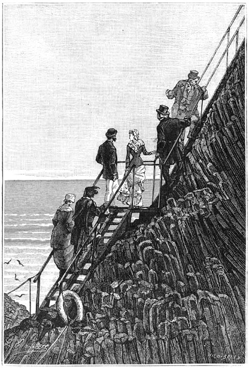 De geheele familie klom langs de houten trap omhoog. (bladz. 174.)
