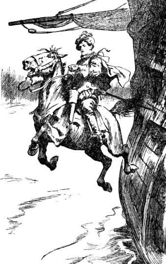 Man on Horse Jumping.