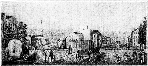 Washington and Genesee Streets, Utica, in 1835