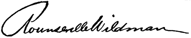 Signature: Rounsevelle Wildman.