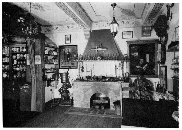 Figure 18.—View of the laboratory and study room of the apothecary shop.