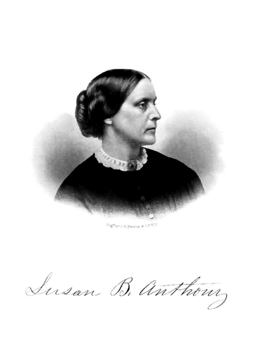 Susan B. Anthony (with autograph).
