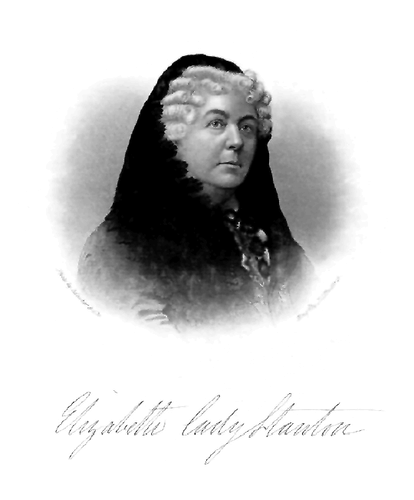 Elizabeth Cady Stanton (with autograph).