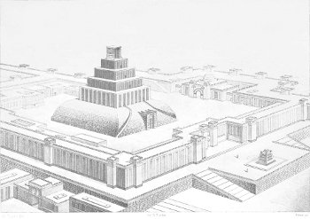 PLATE IV. SQUARE ASSYRIAN TEMPLE
Restored by Ch. Chipiez.
