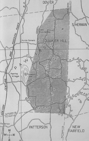 MAP No. II.

Quaker Hill and Vicinity.
(Based on a tracing of United States Geographical Survey.)