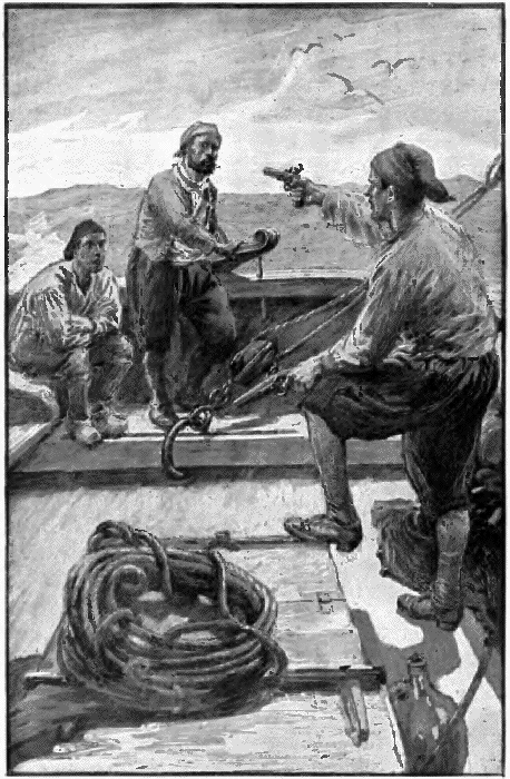 “HE ORDERED THE MAN AT THE HELM TO STEER FOR THE FRIGATE” Illustration: “HE ORDERED THE MAN AT THE HELM TO STEER FOR THE FRIGATE”