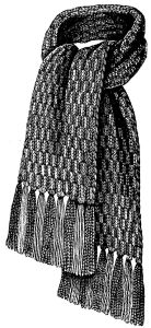 Fig. 1—Knitted Scarf. [See Fig. 2.]