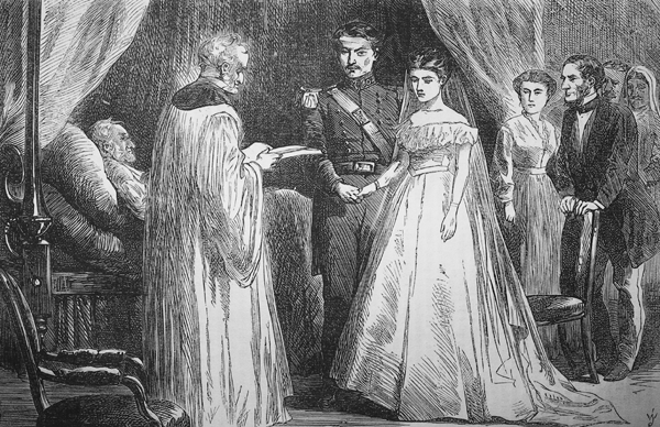 The Clergyman Began The Marriage Service.