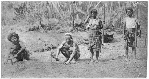 Ilongot Men and Women Clearing the Ground for Rice Planting.