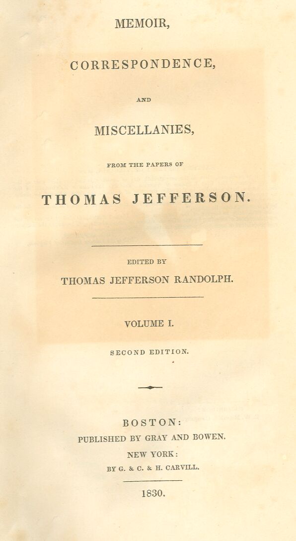 Titlepage of Volume One (of Four) 