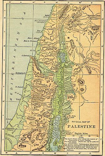 MAP 17 PHYSICAL MAP OF PALESTINE