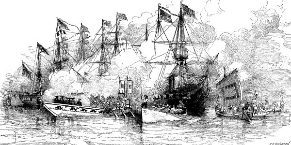 COMMODORE PERRY'S SHIPS IN THE BAY OF JEDDO.