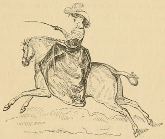 Woman riding side-saddle