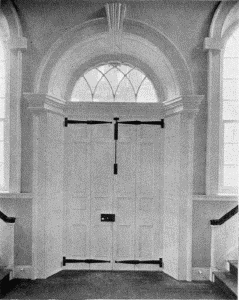Plate LXXXIV.—Interior Detail of Main Entrance, Congress
Hall; President's Dais, Senate Chamber, Congress Hall.