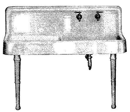 Fig. 58.—Enameled iron sink.