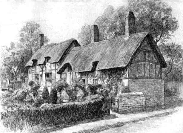 ANNE HATHAWAY'S COTTAGE. This marks the mortal remains of a brother of the 
