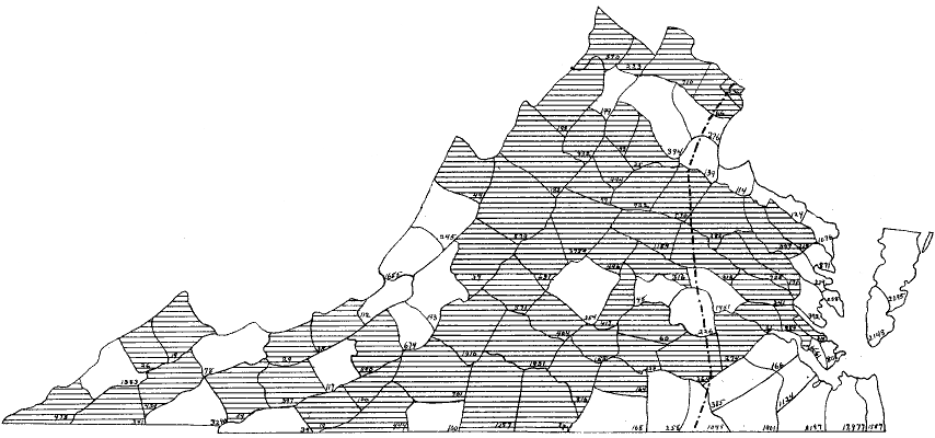 VIRGINIA, 1890-1900. MOVEMENT OF NEGRO POPULATION.