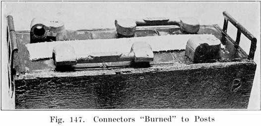 Fig. 147 Connectors "burned" to posts