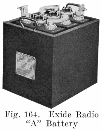 Fig. 164 Exide Radio "A" battery