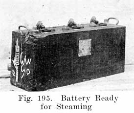 Fig. 195 Battery ready for steaming