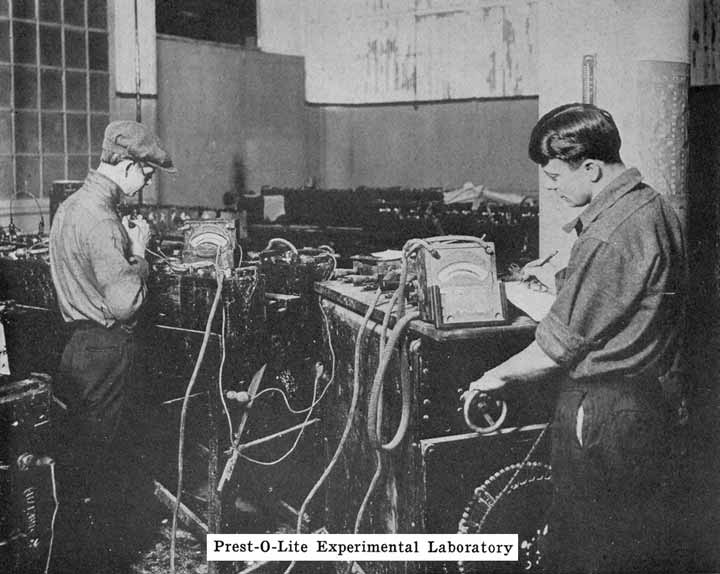Photo: Prest-O-Lite experimental laboratory