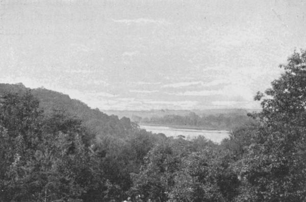RIVER VALLEY, NEAR GRAVE OF COUNTESS

"For, from us, ere the day was done
The wooded hills shut out the sun.
But on the river's further side
We saw the hill-tops glorified."
The River Path
