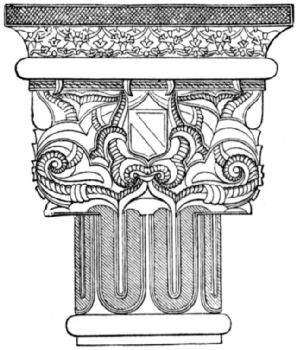 Showing extensive scroll-edged decoration in a flowing form