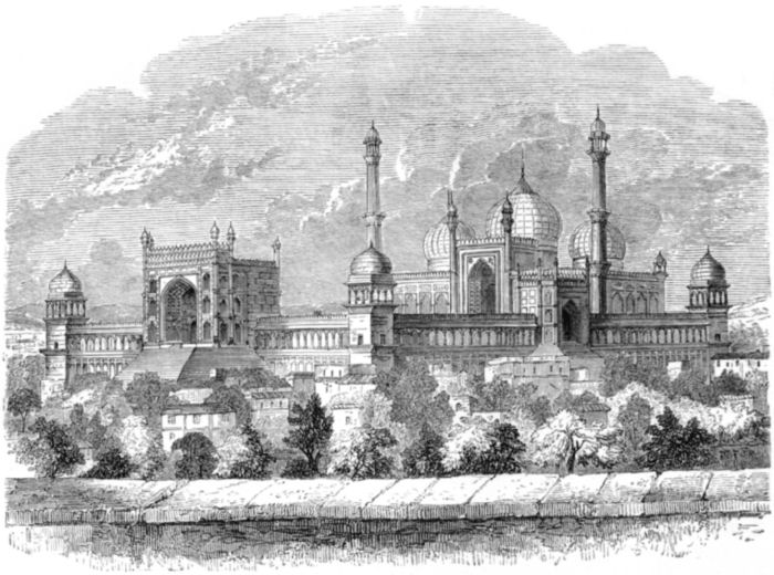 Showing domed building and minarets