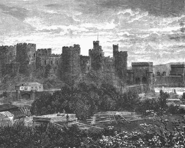 CONWAY CASTLE, FROM THE ROAD TO LLANRWST.