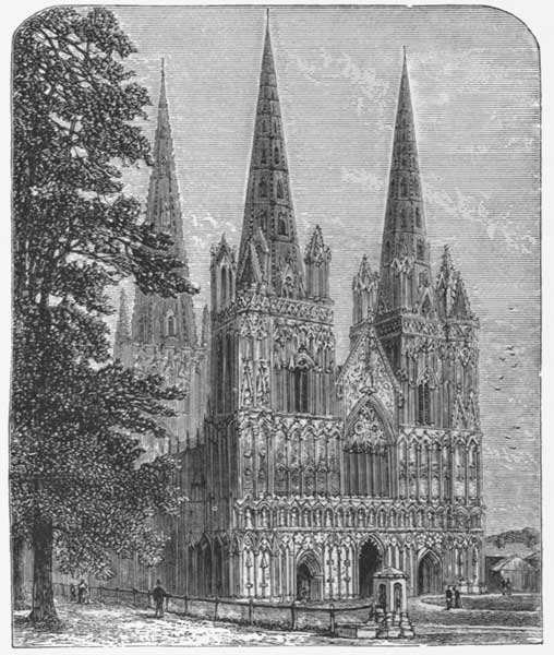 LICHFIELD CATHEDRAL, WEST FRONT.