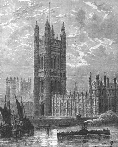 THE VICTORIA TOWER, HOUSES OF PARLIAMENT.