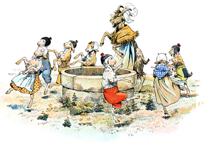 la chvre et ses sept petits dansrent autour du puits