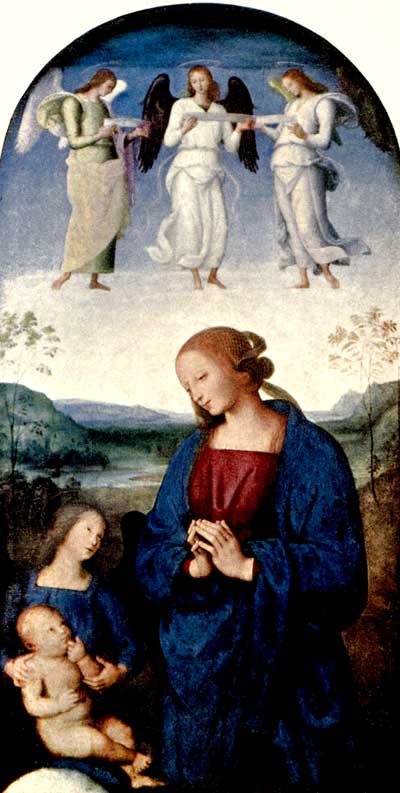 PLATE I.—VIRGIN AND CHILD WITH ADORING ANGELS