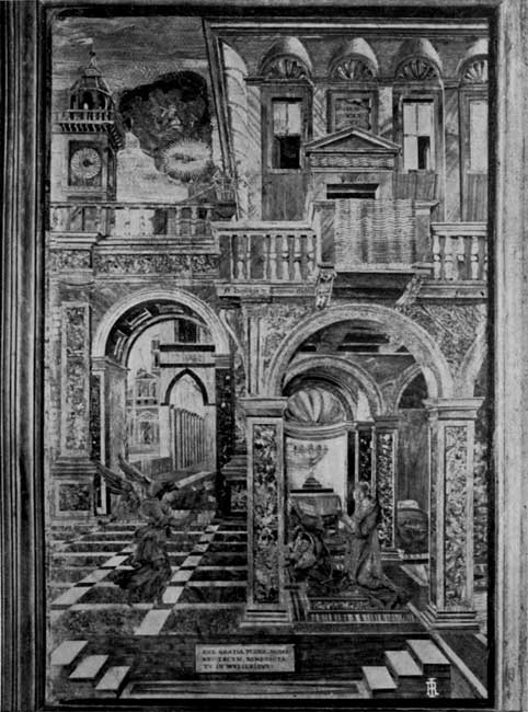 Plate 34.—Panel from door in Choir of S. Pietro in
Casinense, Perugia.
