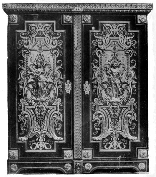 Plate 46.—Cabinet belonging to Earl Granville. Boulle
work of about 1740.

