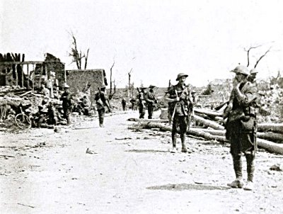 IN THE MAIN STREET OF CONTALMAISON THE DAY OF ITS CAPTURE