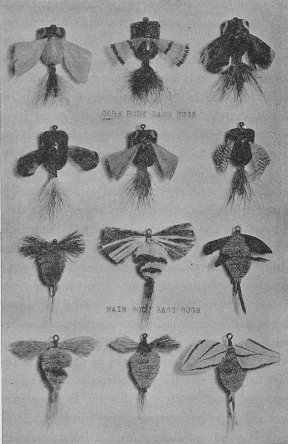 Page sized diagram showing Bass Bugs tied by the author.
