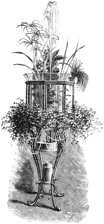 Fig. 251. Aquarium met fontein en waterplanten.