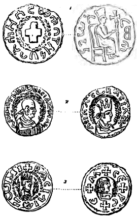 Abessinische Münzen. Nach Rüppell.