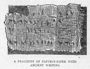 A FRAGMENT OF PAPYRUS-PAPER WITH ANCIENT WRITING